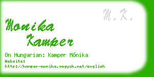 monika kamper business card